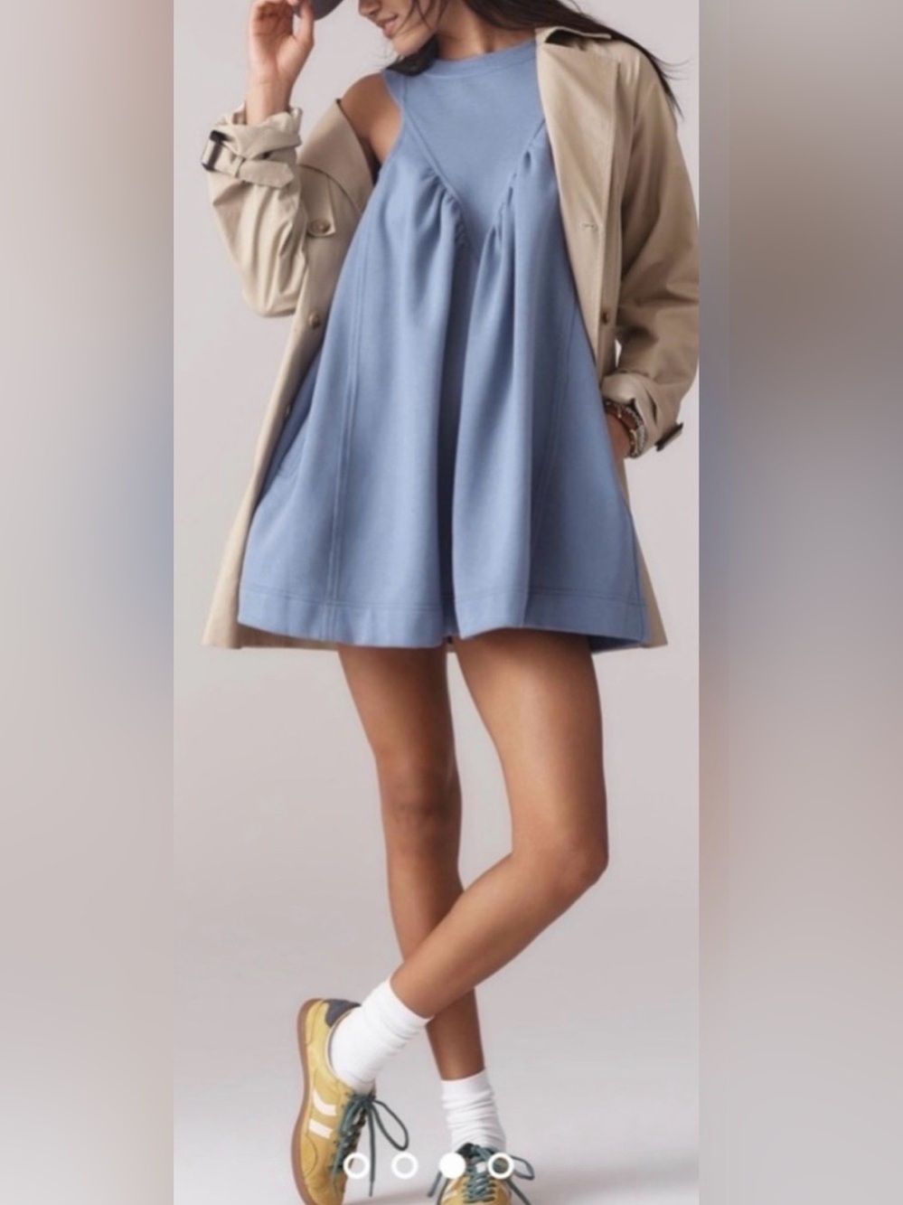 NWT Anthropologie/Daily Practice Sleeveless Ruched Mini Dress